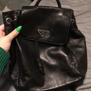 Prada leather backpack